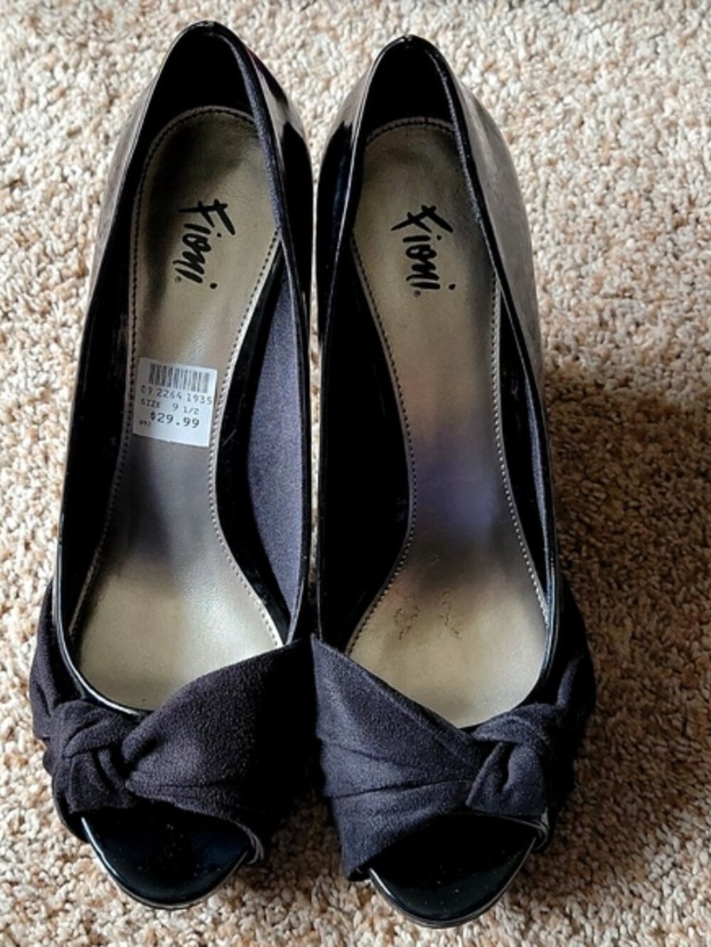 Fioni Night Black Ngo Noir Size 8 W Heels